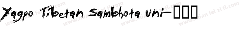 Yagpo Tibetan Sambhota Uni字体转换